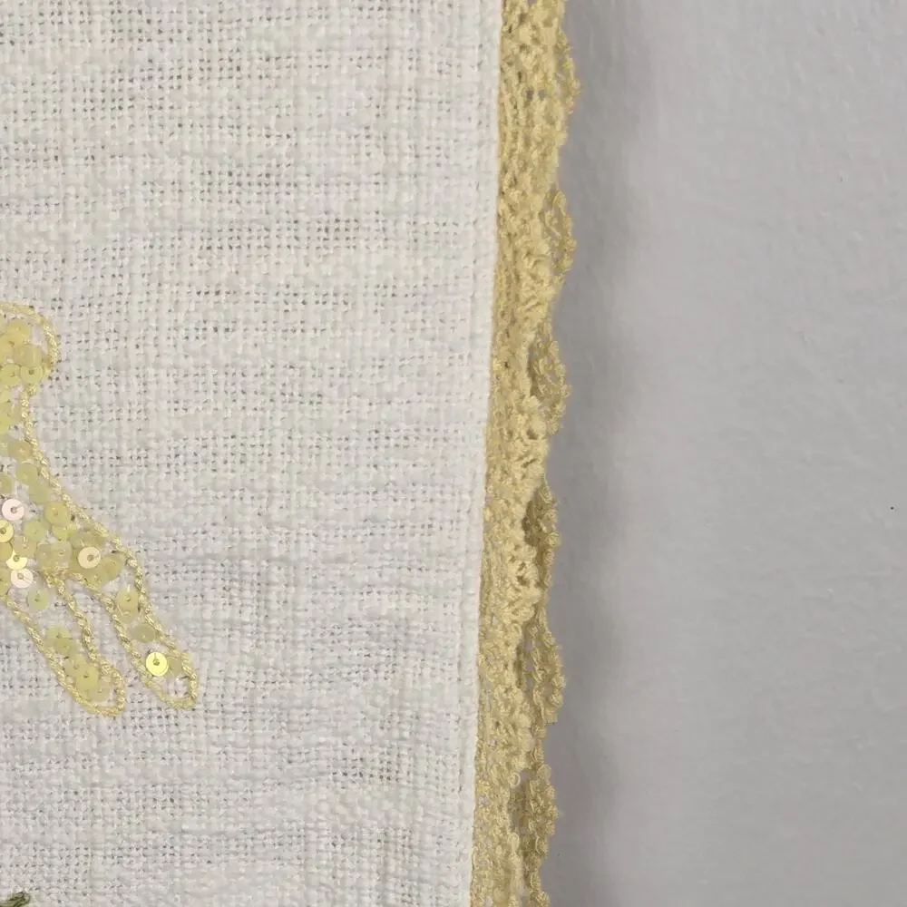 Tahari Sequined Bunny Table Runner 16x72